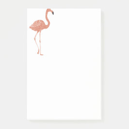 Cute illustration red flamingo linocut post-it block