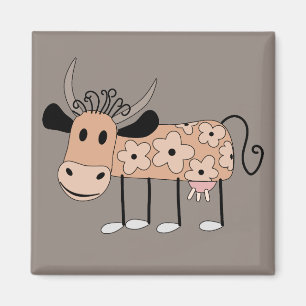 Cute illustrerad Cow Magnet