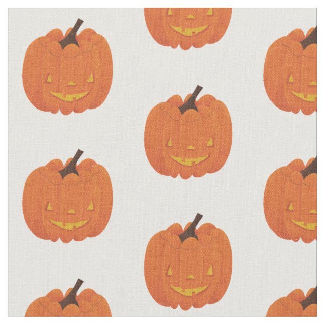 Cute, illustrerad jack o'lanternpumpa tyg (Närbild)