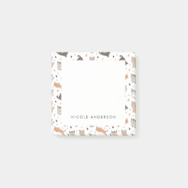 Cute Illustrerade katter Post-it Block