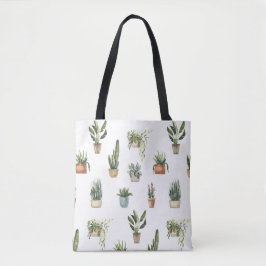Cute-illustrerade rumsverk shopping bag tygkasse