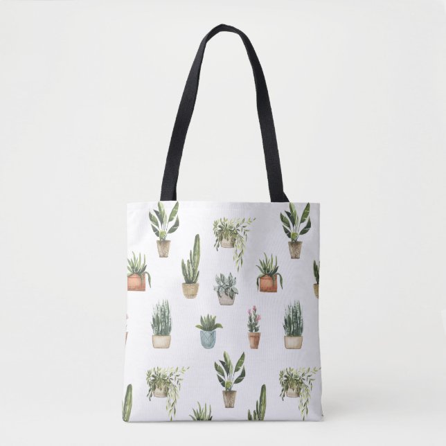 Cute-illustrerade rumsverk shopping bag tygkasse (Framsida)