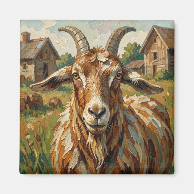 Cute Impastos Farm Animal Goat   Magnet (Framsidan)