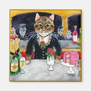 Cute impressionist cat, mus, Manet, Paris Magnet