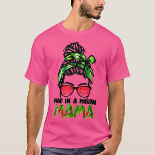 Cute in a melon Mamma Messy Bun Watermelon Summer  T Shirt