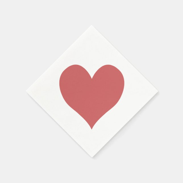 Cute Indian Red Heart Pappersservett (Hörn)