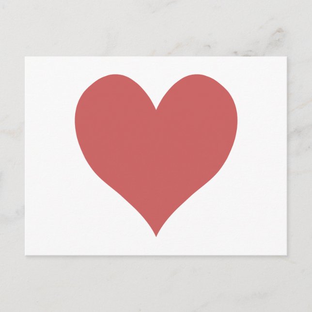 Cute Indian Red Heart Vykort (Framsida)