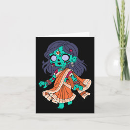 Cute Indian Zombie Anteckningskort