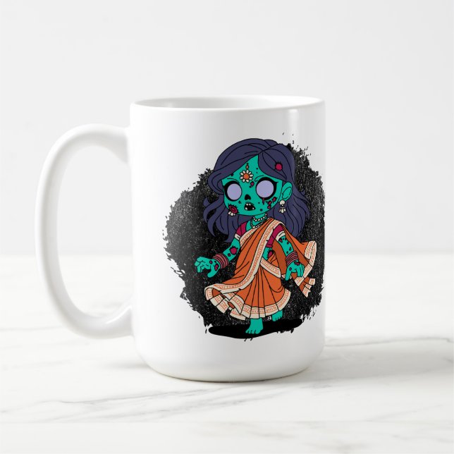 Cute Indian Zombie Kaffemugg (Vänster)