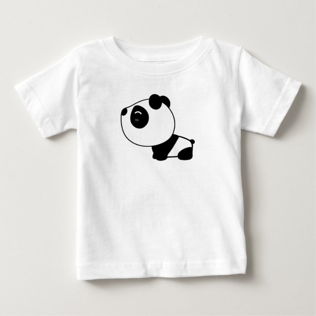 Cute Infant Panda T Shirt (Framsida)