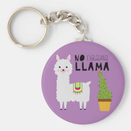Cute Inga drama llama succulents cactus lila Nyckelring