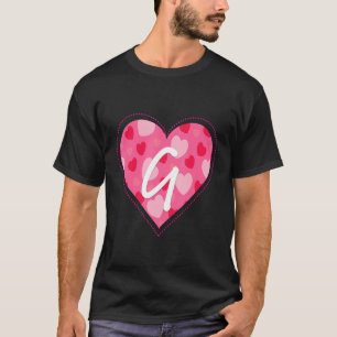 Cute Initial Monogram Brev G Mönster för kvinnor T Shirt