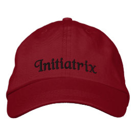 Cute Initiatrix Quote Seductive Red Black Broderad Keps
