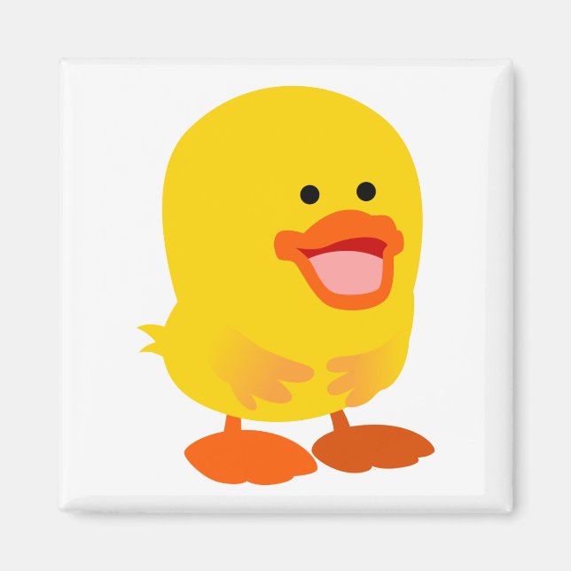Cute Innocent Tecknad Anka Magnet (Framsidan)