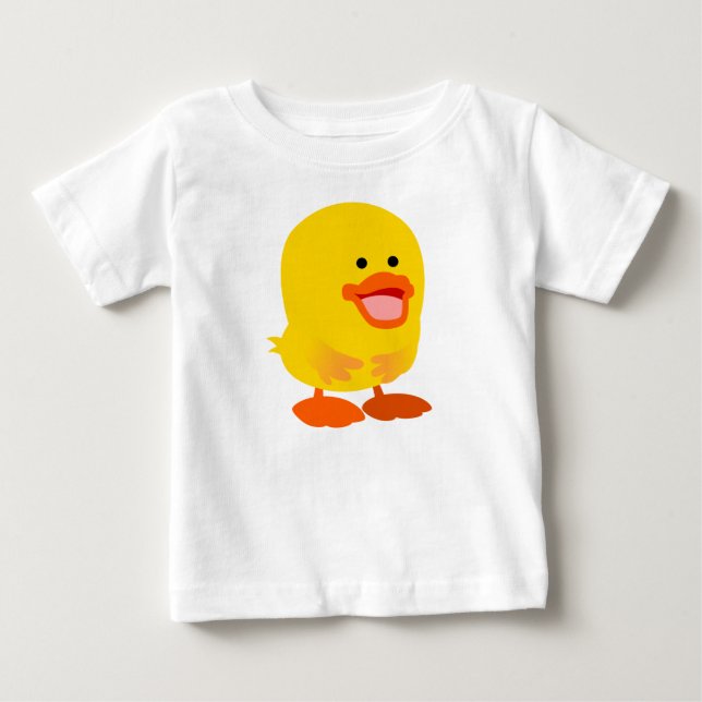 Cute Innocent Tecknad Duckling Baby T-Shirt (Framsida)