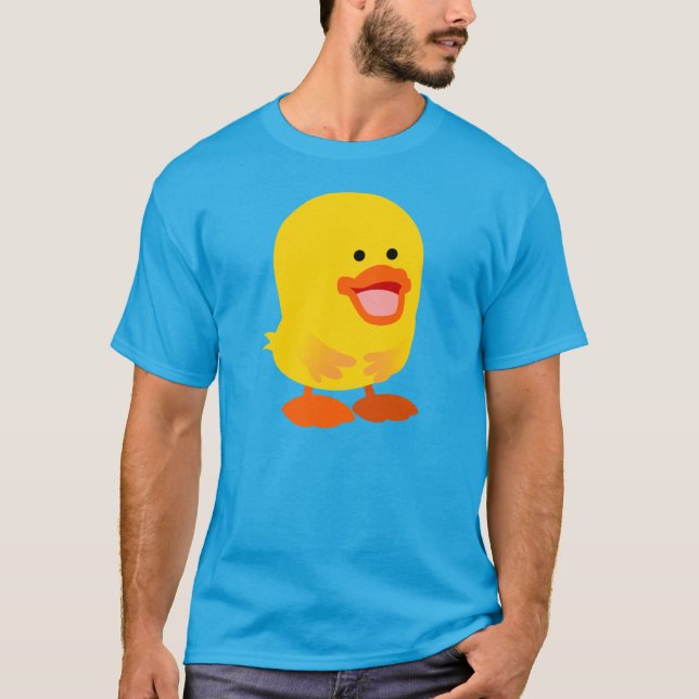 Cute Innocent Tecknad Duckling T-Shirt (Framsida)