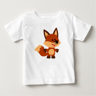 Cute Innocent Tecknad Fox Baby T-Shirt