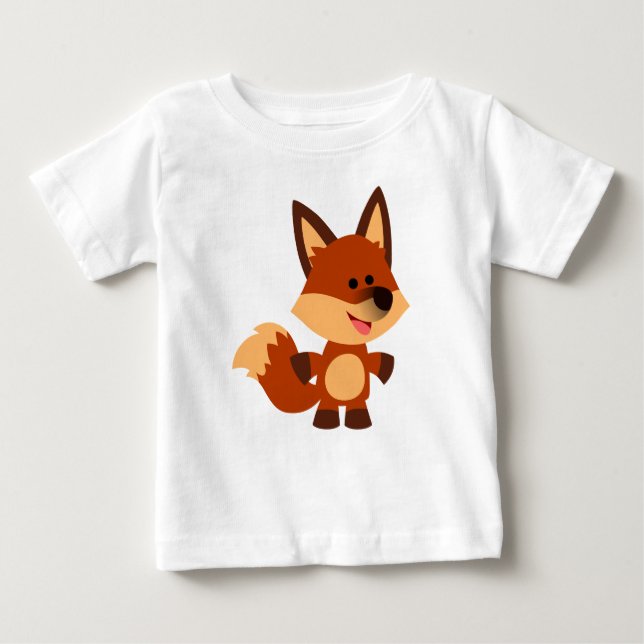 Cute Innocent Tecknad Fox Baby T-Shirt (Framsida)