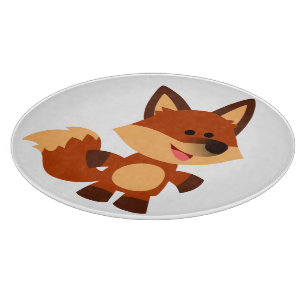 Cute Innocent Tecknad Fox Center Board
