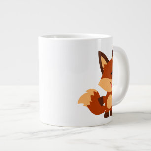 Cute Innocent Tecknad Fox Jumbo Mugg