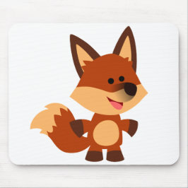 Cute Innocent Tecknad Fox Mousepad Musmatta