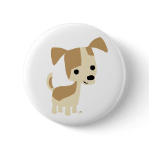 Cute Inquisitive Little Tecknad hund