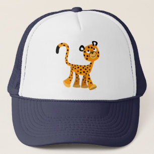Cute Insouciant Tecknad Cheetah Hat Truckerkeps