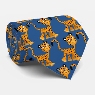 Cute Insouciant Tecknad Cheetah Tie Slips