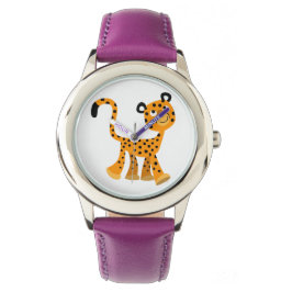 Cute Insouciant Tecknad Cheetah Watch Armbandsur
