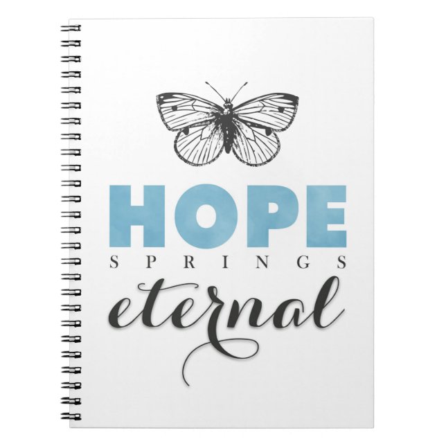 Cute Inspirational Hope Vår Einternal Butterfly Anteckningsbok (Framsidan)