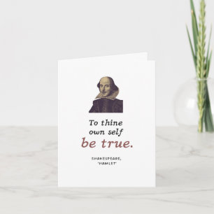 Cute Inspirational Shakespeare Literary Studenten Kort