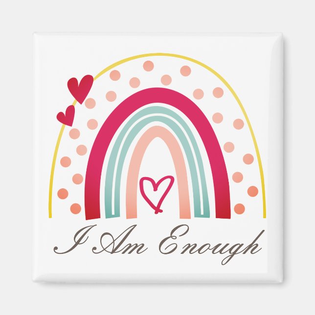 Cute Inspiring, jag är tillräckligt säker Magnet (Framsidan)