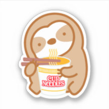Cute Instant Ramen Noodle Soppa Sloth