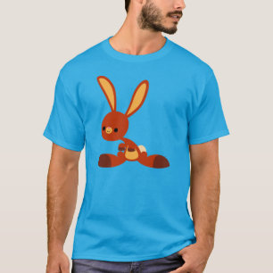 Cute Intersted Tecknad Rabbit T-Shirt