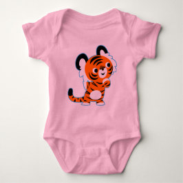 Cute Intressed Tecknad Tiger Baby Clothing Tee Shirt