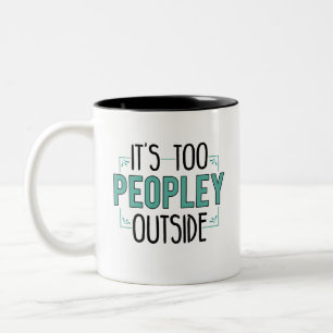 Cute Introvert Grandson Birthday Gag Två-Tonad Mugg