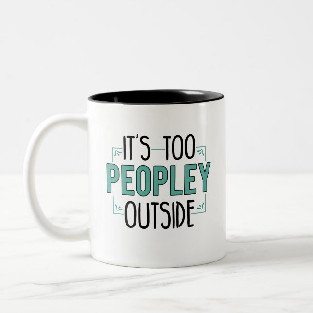Cute Introvert Grandson Birthday Gag Två-Tonad Mugg (Vänster)