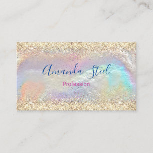 Cute iridescent faux guld glitter tidsbeställning kort