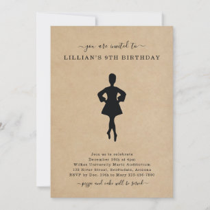 Cute Irish Dancing Birthday Investigation Inbjudningar