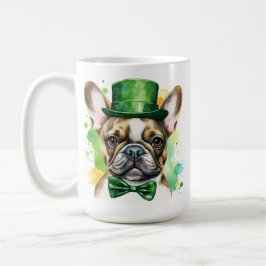 CUTE IRISH DRESSED FRANSK BULLDOG HUND KAFFEMUGG