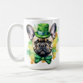 CUTE IRISH DRESSED FRANSK BULLDOG HUND KAFFEMUGG