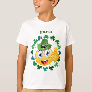 Cute Irish Emoji Personlig T-Shirt
