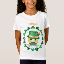Cute Irish Emoji Personlig T-Shirt