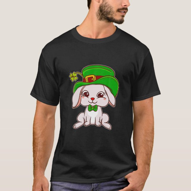 Cute Irish Funny St Patrick Day for Rabbit Älskare T Shirt (Framsida)