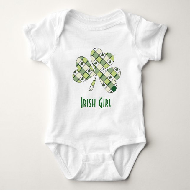 Cute Irish Girl checkad T Shirt (Framsida)