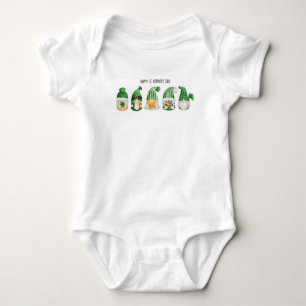 Cute Irish Gnomes St patrick's day Baby Bodykostym T Shirt