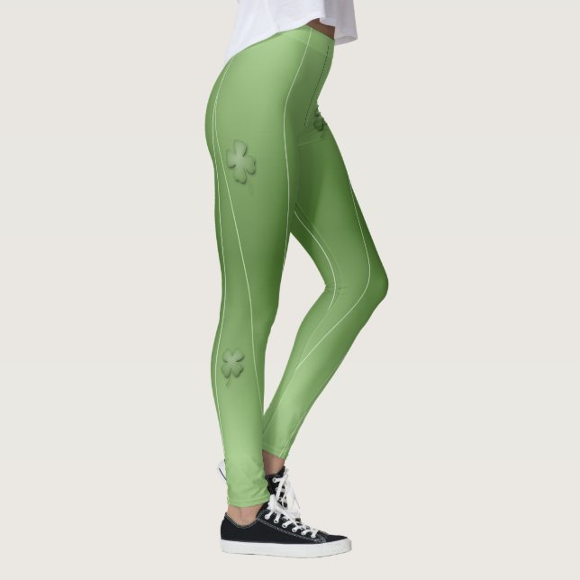 Cute Irish Klöver Design Leggings (Höger)