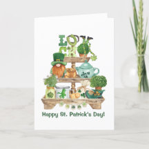 Cute Irish Knickknknack stand Lycklig St patrick's