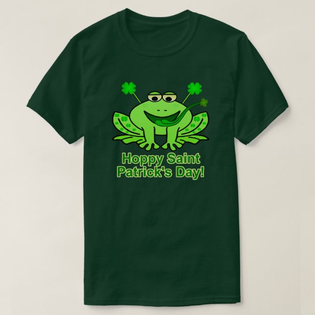 Cute Irish Saint patrick's day Frog T-shirt (Design framsida)