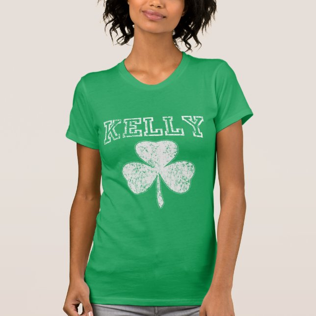 Cute Irish Shamrock Kelly t shirt (Framsida)